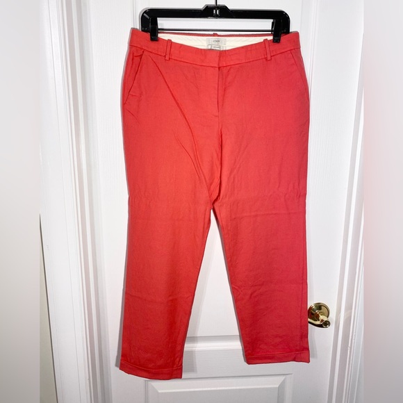 J. Crew Pants - J.Crew Wool Cafe Capri Pants Hot Pink Size 8